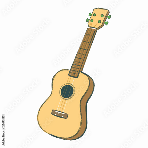 Illustration of an Acoustic Guitar, Perfect for Music, Concert, and Creative Branding
