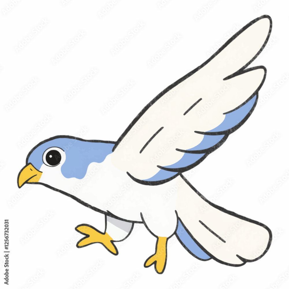 Obraz premium Illustration of a Powerful Falcon in Flight, Ideal for Wildlife, Freedom, and StrengthThemed Artwork