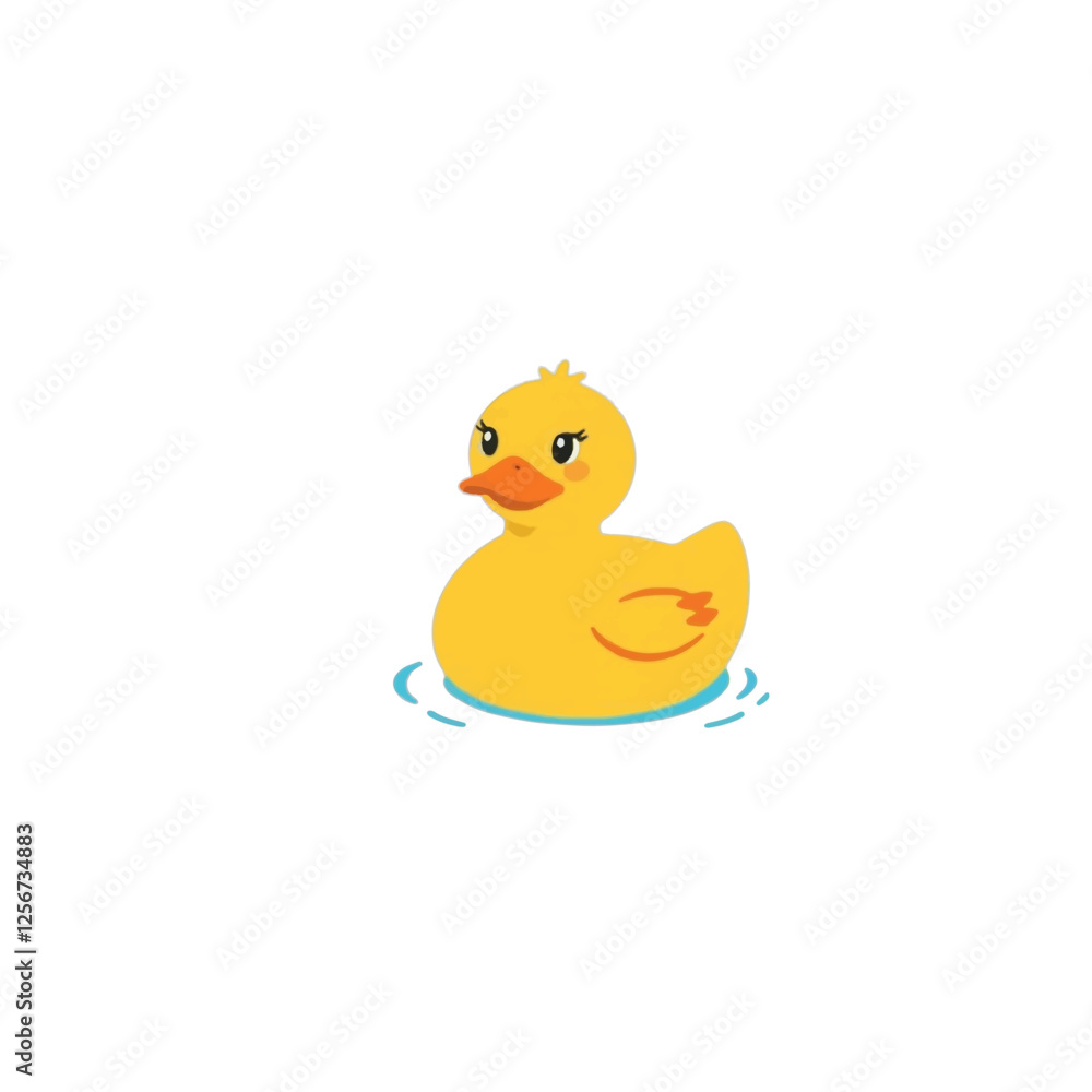 Illustration of a Rubber Duck on Isolated Background Illustration of a Rubber Duck on Isolated Background