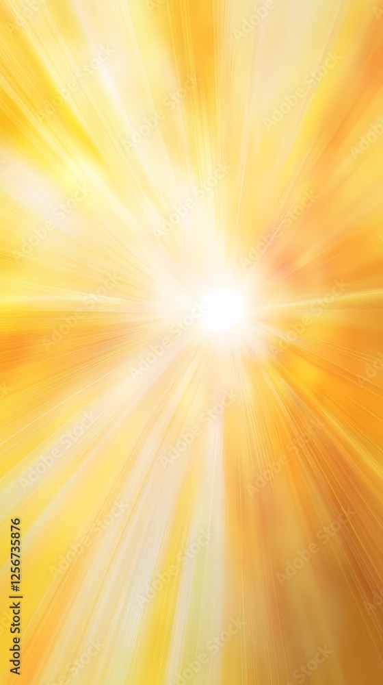 Obraz premium Abstract Radiating Light Pattern in Yellow and Orange