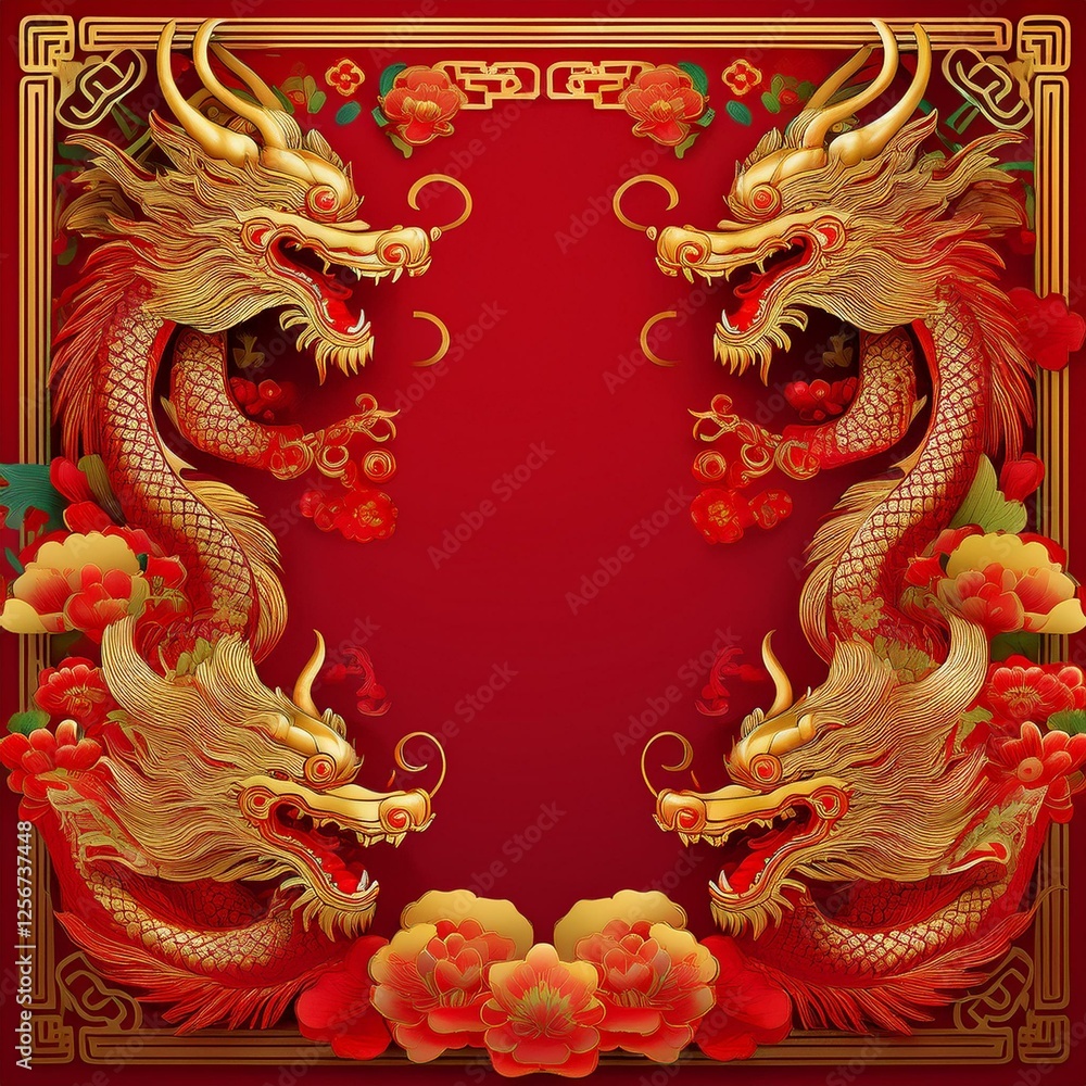 elegant dragon border frame with floral design with copy space for text graphic resource
elegant dragon border frame with floral design with copy space for text graphic resource