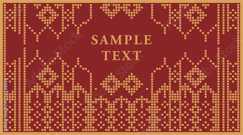 Batik ulos batak Vector Design Template