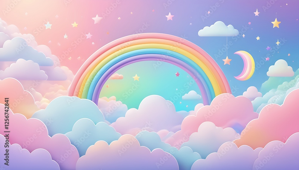Whimsical Fantasy Clouds and Stars Whimsical Fantasy Clouds and Stars