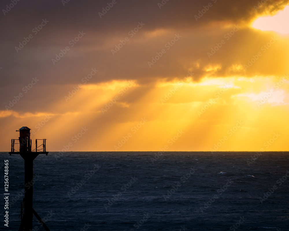 Sunrise over Blyth West Pier and Lighthouse