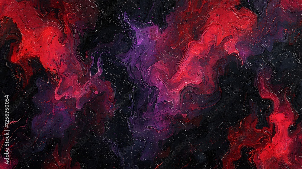 Fototapeta premium Abstract red purple swirls art background design.