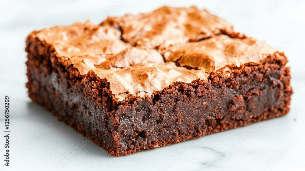 Delicious Chocolate Brownie, Close Up, Marble Surface, Dessert Delicious Chocolate Brownie, Close Up, Marble Surface, Dessert