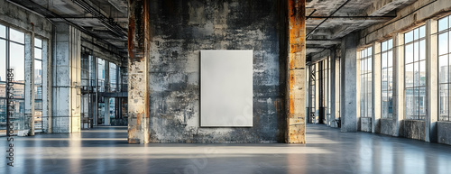 Blank canvas in industrial loft