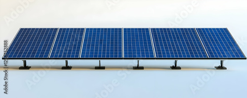 Solar panels array outdoors, energy photo