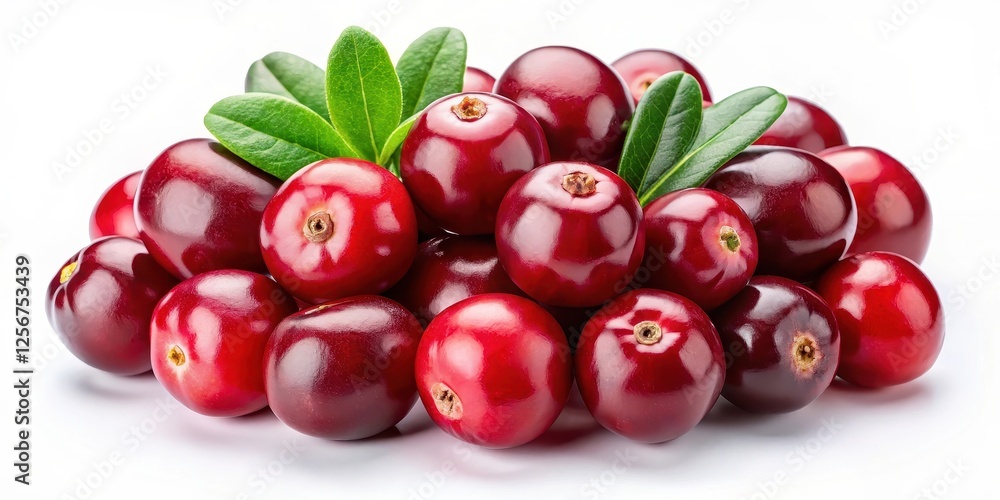 Cranberries on White Background Cranberries on White Background
