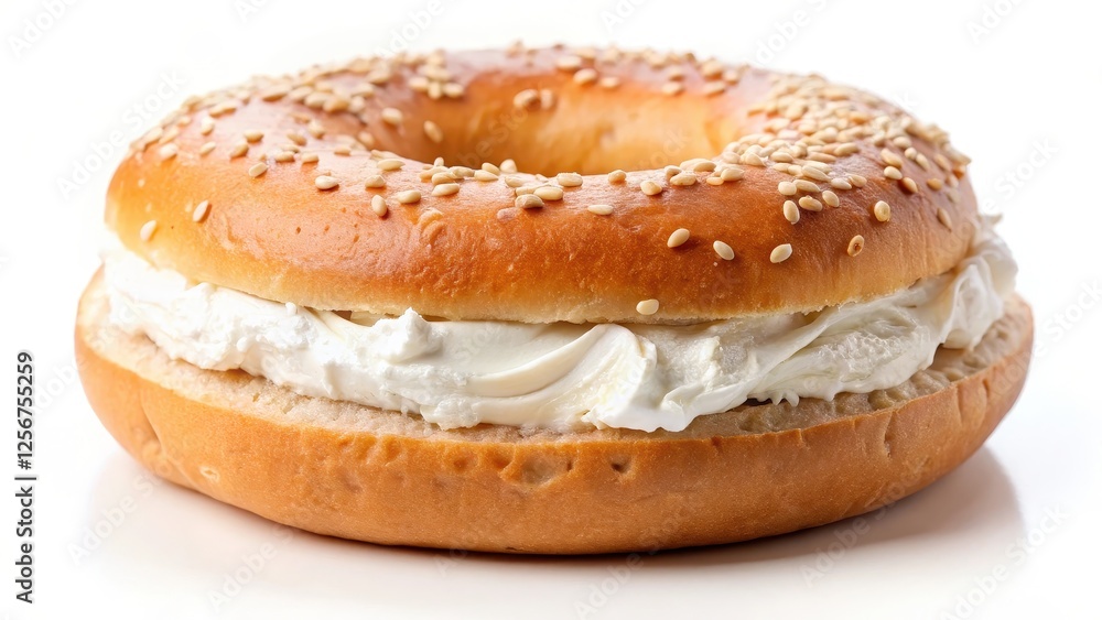 Sesame Bagel with Cream Cheese Sesame Bagel with Cream Cheese