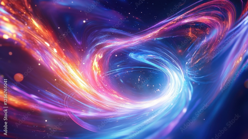 Quantum System Illuminated by Swirling Holographic Quantum System Illuminated by Swirling Holographic