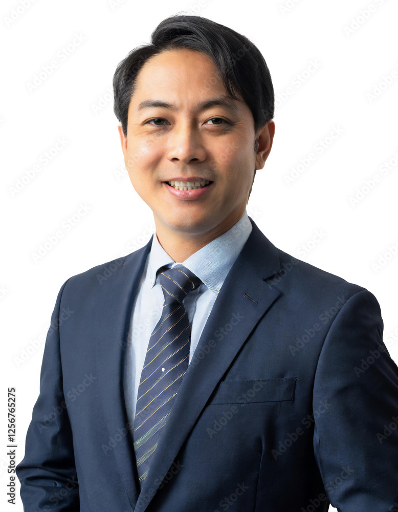 Portrait of only one Man. White Background. Portrait of only one Man. White Background.