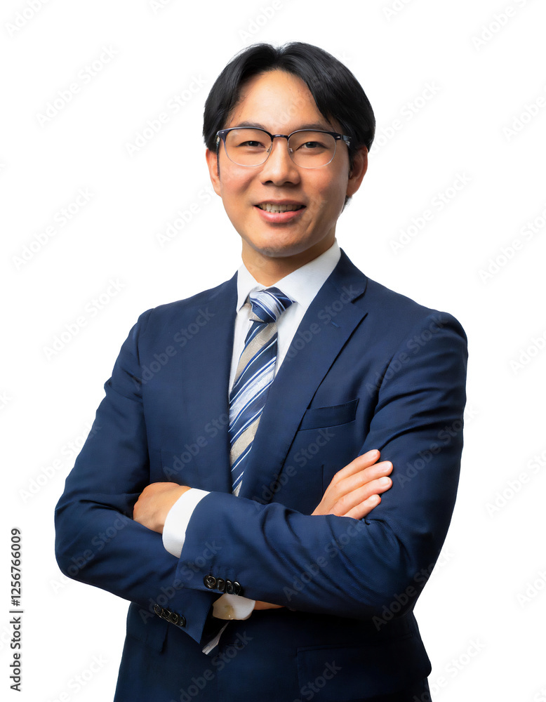 Portrait of only one Man. White Background. Portrait of only one Man. White Background.