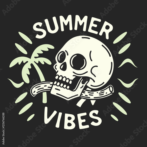 skull t shirt illustration