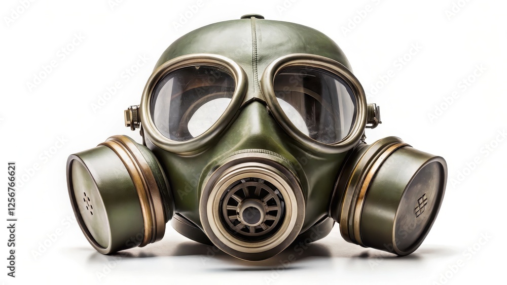 Military Gas Mask on White Background Military Gas Mask on White Background