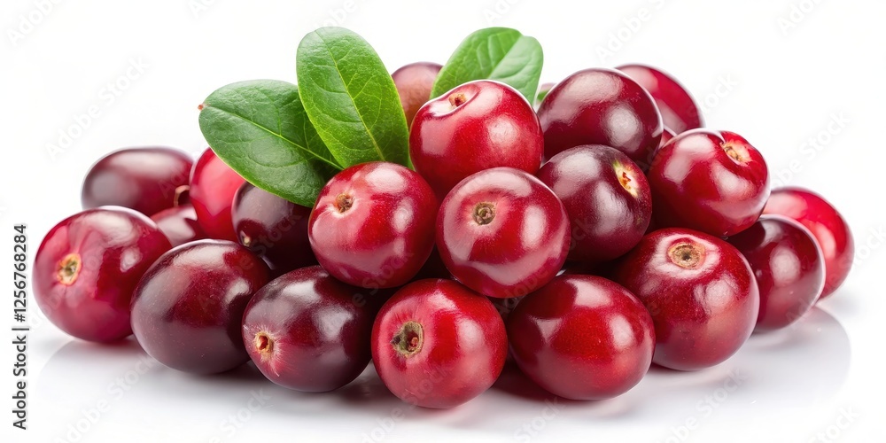 Cranberries on White Background Cranberries on White Background