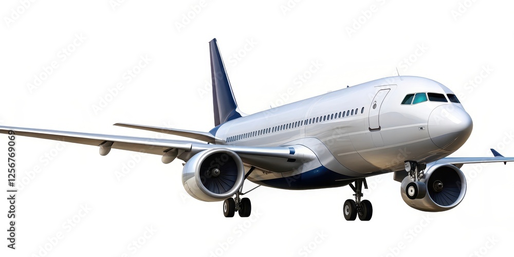 Obraz premium Airplane on White Background