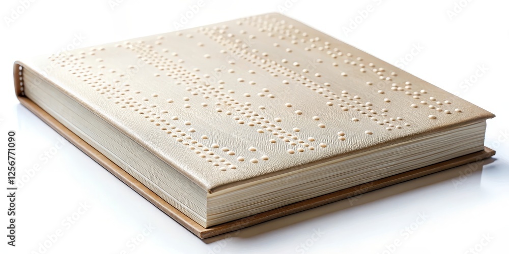 Braille Book on White Background Braille Book on White Background