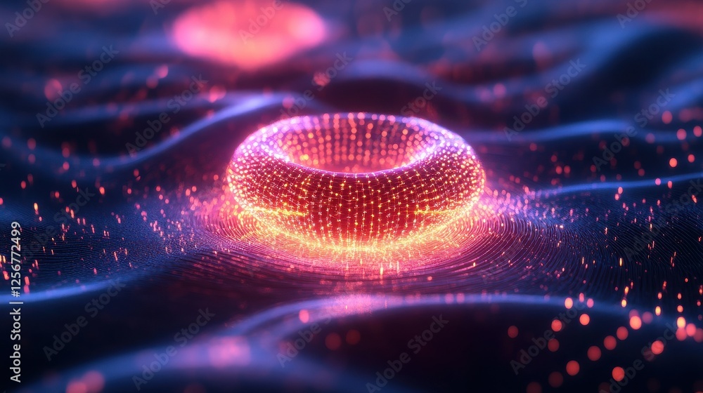 Holographic Quantum System Glowing with Intricate Patterns Holographic Quantum System Glowing with Intricate Patterns