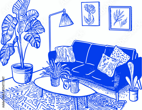 interior of a comfortable cosy living room
