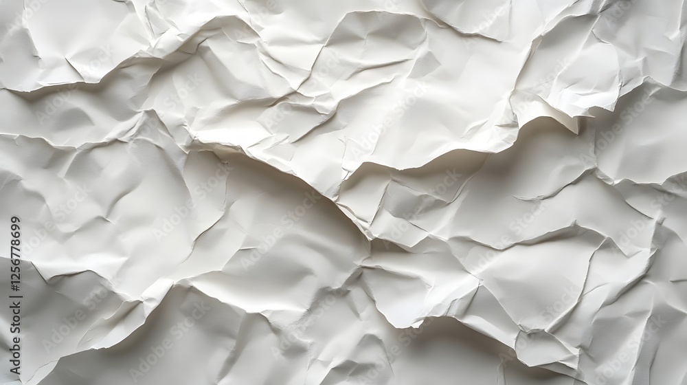 Crumpled white paper texture. Abstract background. Great for design. Macro Texture Backgrounds. Abstract Crumpled White Paper Texture Background Crumpled white paper texture. Abstract background. Great for design. Macro Texture Backgrounds. Abstract Crumpled White Paper Texture Background