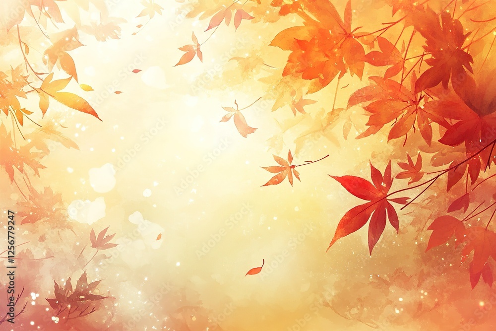 Autumn Leaves: A Gentle Cascade of Warm Colors Creating an Enchanting Fall Atmosphere Autumn Leaves: A Gentle Cascade of Warm Colors Creating an Enchanting Fall Atmosphere