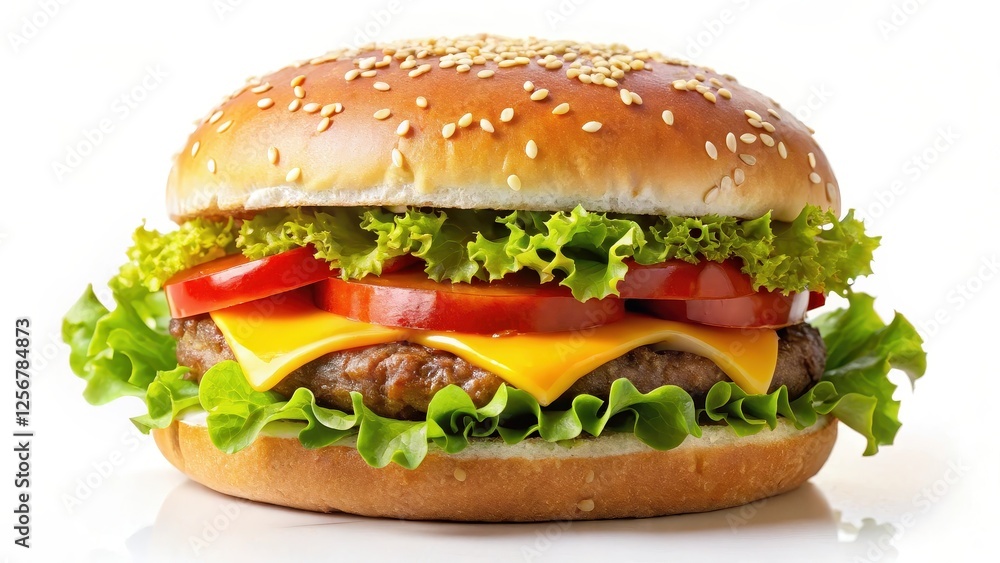 Cheeseburger on White Background Cheeseburger on White Background