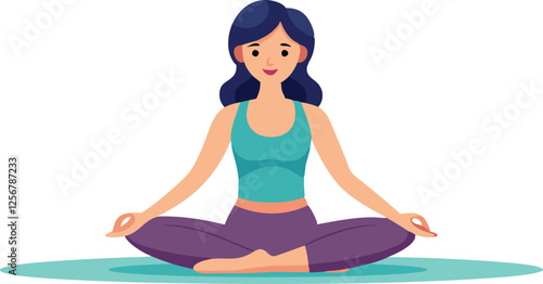 Wallpaper Mural girl in yoga pose Torontodigital.ca