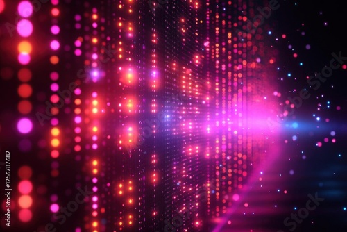 Wallpaper Mural Abstract Glowing Pink Red Purple Lights Pattern Torontodigital.ca