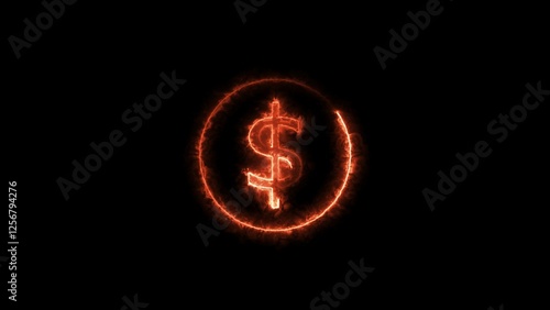 Wallpaper Mural    glowing neon dolar icon illustration . on a black background.and creating a illustration stunning . Torontodigital.ca