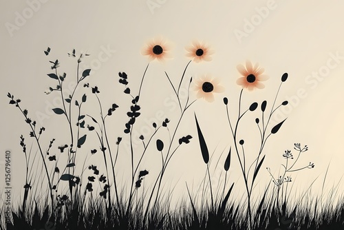 silhouette of grass