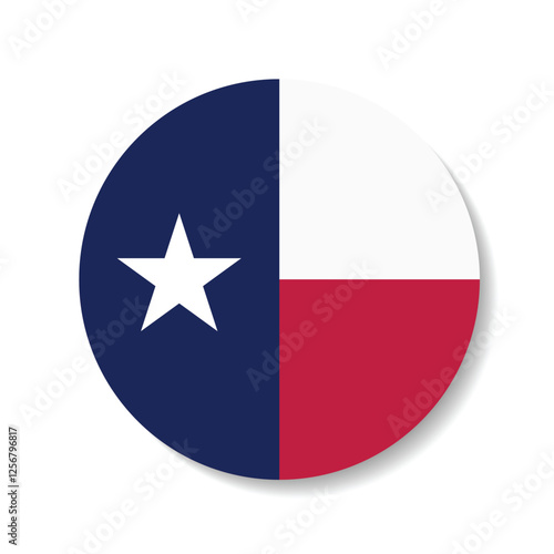 Free Download Texas flag. Texas state circle flag logo icon digital vector illustration - GFXLoad