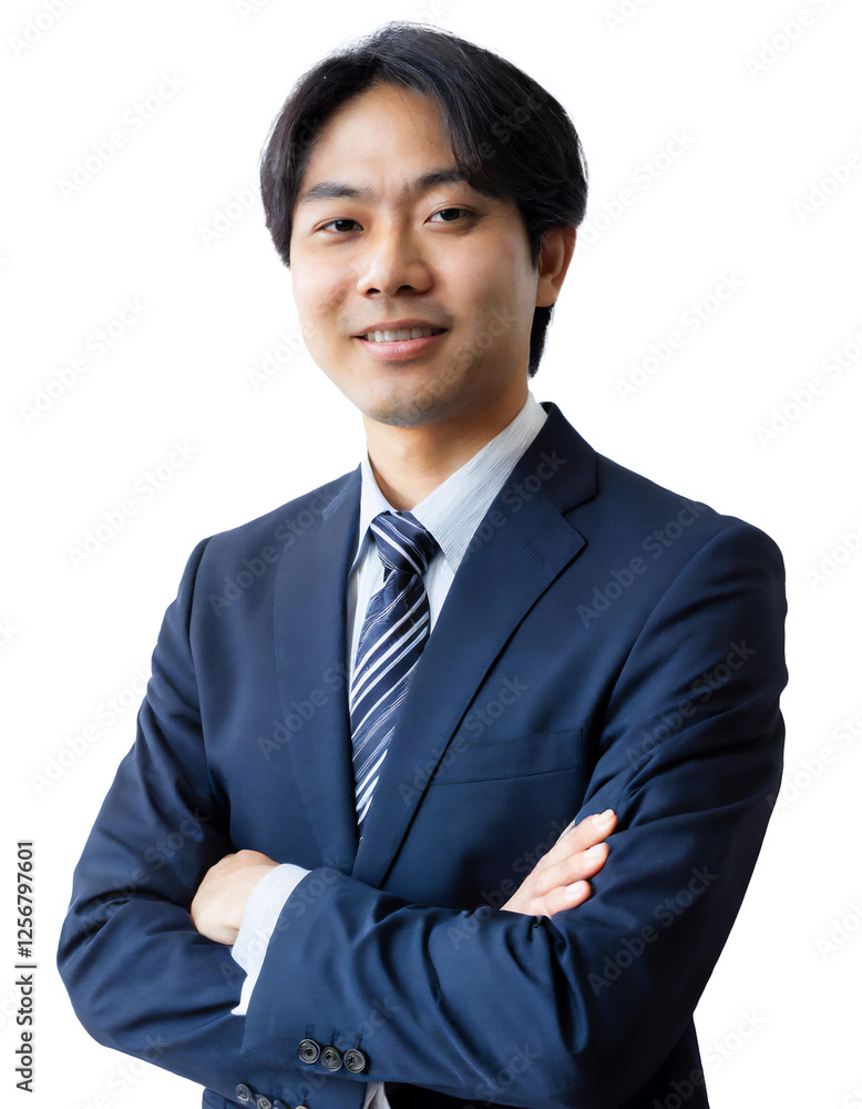 Portrait of only one Man. White Background. Portrait of only one Man. White Background.