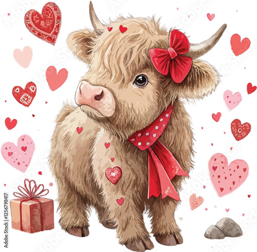 Baby Cow Valentine's Day