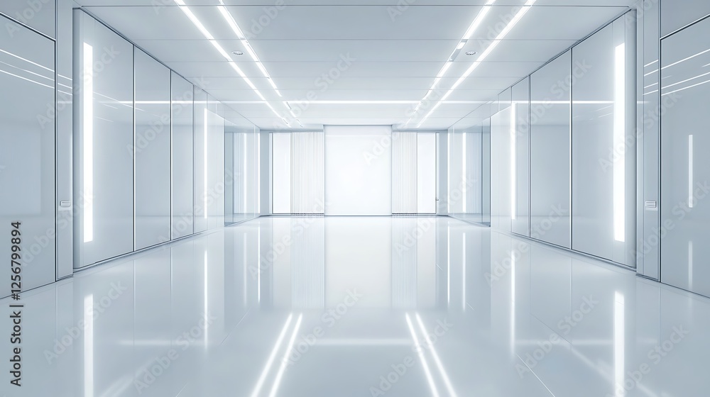 Modern Empty Corridor, Futuristic Interior Design, Empty Hallway, Commercial Space, use in Architectural Renderings Modern Empty Corridor, Futuristic Interior Design, Empty Hallway, Commercial Space, use in Architectural Renderings