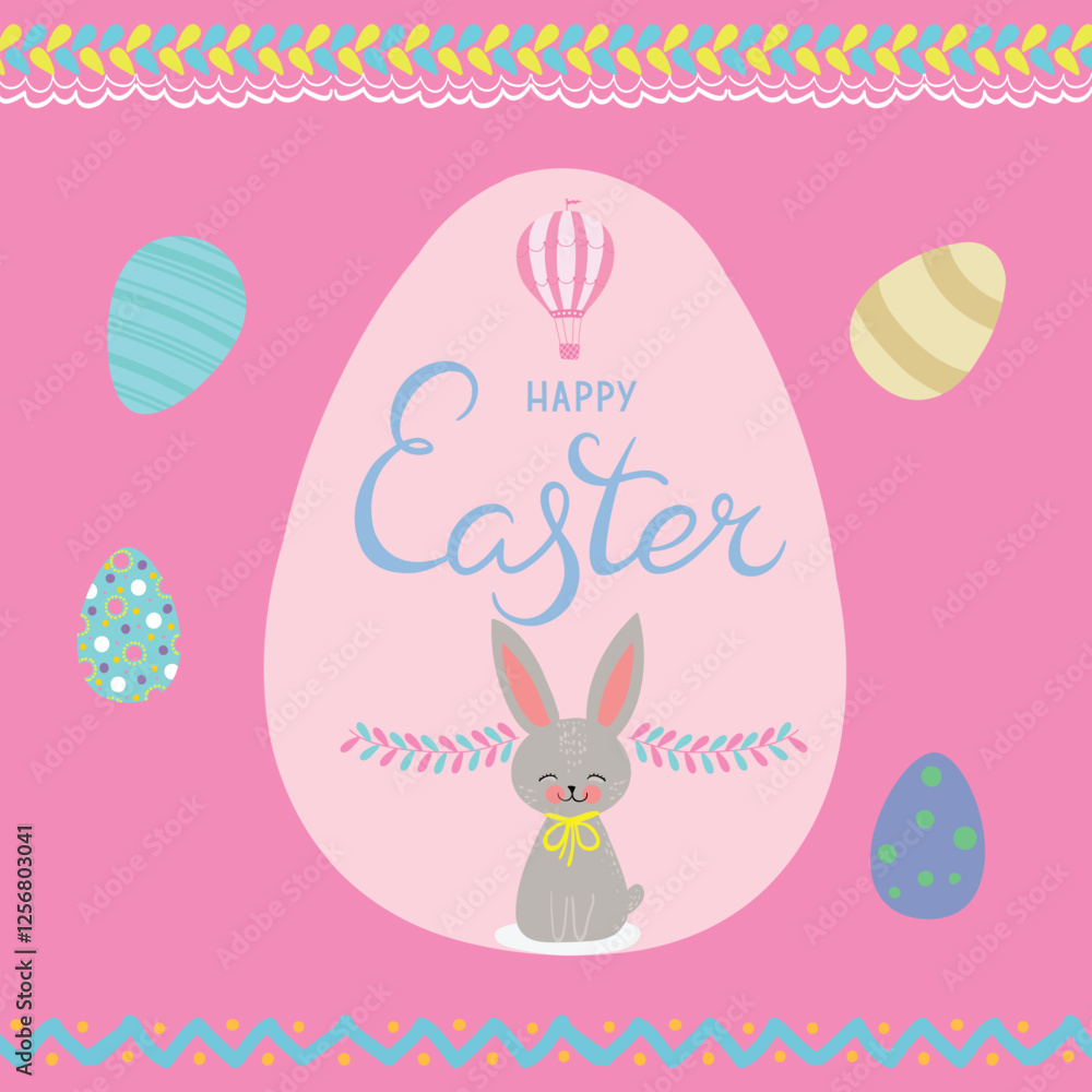easter card with bunny easter card with bunny