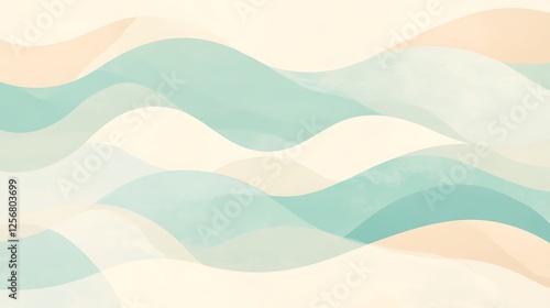 Abstract Watercolor Wave Pattern Design