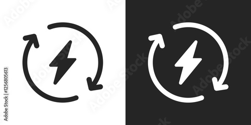 Energy consumption black and white icon vector design