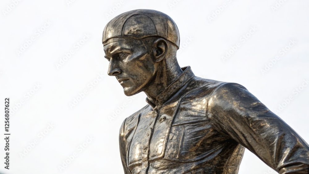 Bronze Statue, Cyclist, Profile, Sculpture Bronze Statue, Cyclist, Profile, Sculpture
