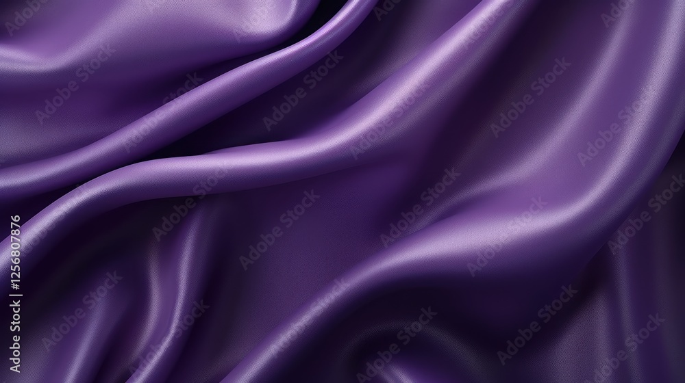 Obraz premium Luxurious purple folds of satin create an opulent and fluid background