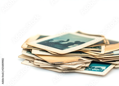 Wallpaper Mural A Stack of Old Vintage Photographs and Memories from the Past Torontodigital.ca