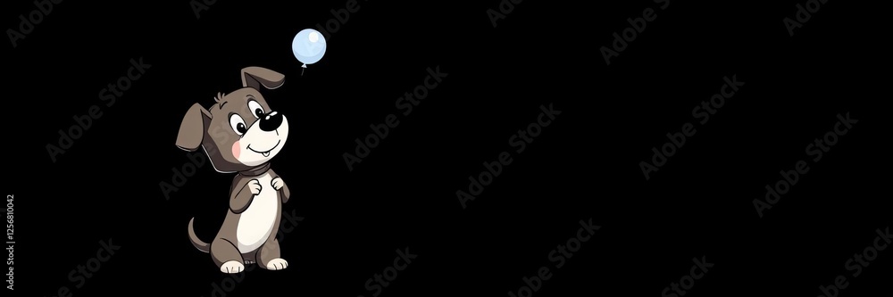 Fototapeta premium Classic balloon dog vector illustration on white background, perfect for logos, prints, and accessories, isolated, bubble, t-shirt