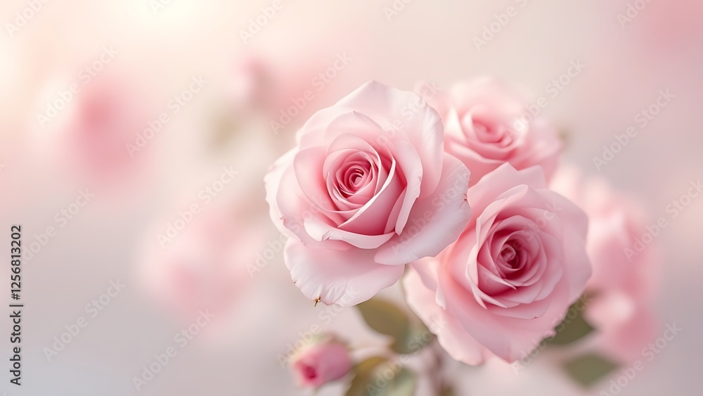 Light pink roses in soft color and blur style for background. sweet color roses flowers in pastel tone with blurred style for background pattern texture. sweet color flower petals in soft color Light pink roses in soft color and blur style for background. sweet color roses flowers in pastel tone with blurred style for background pattern texture. sweet color flower petals in soft color