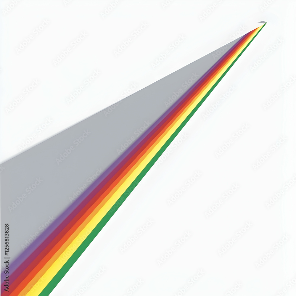 Colorful path leading to a bright future, abstract illustration, white background, hopeful concept, ideal for motivational posters Colorful path leading to a bright future, abstract illustration, white background, hopeful concept, ideal for motivational posters