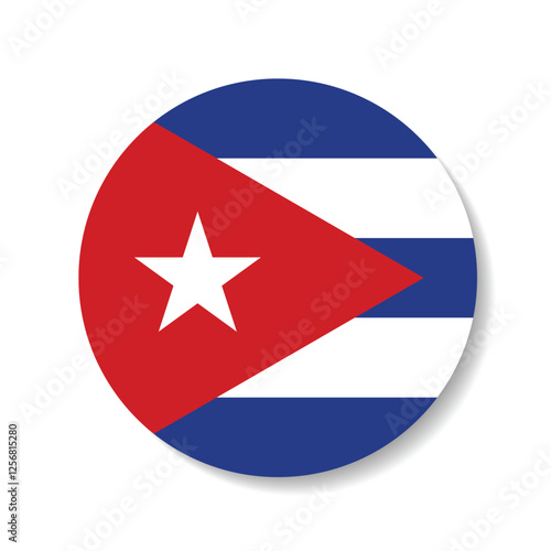 Cuba circle flag logo icon digital vector illustration Free Download Cuba circle flag logo icon digital vector illustration - GFXLoad