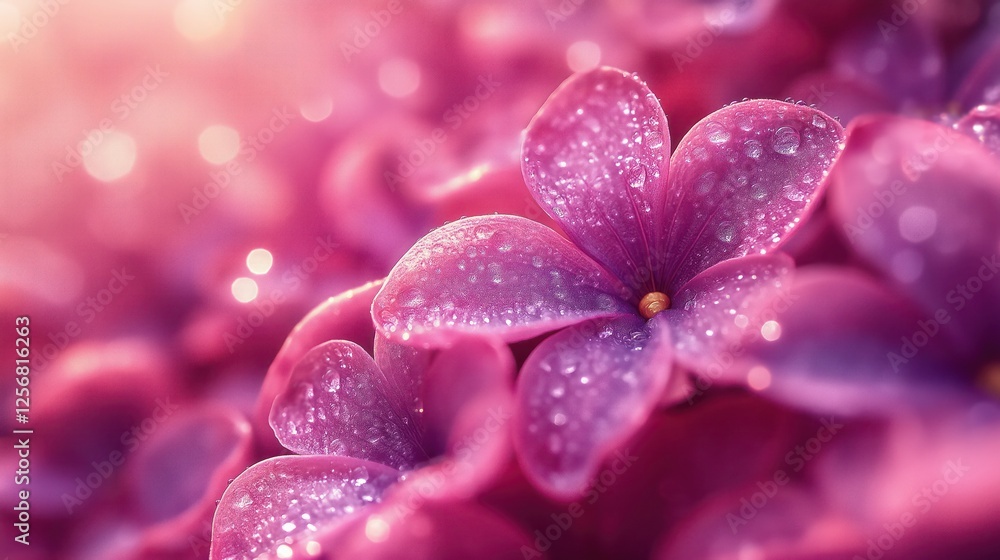 Waves of lilac bliss with vibrant purple blossoms in a spring garden Waves of lilac bliss with vibrant purple blossoms in a spring garden