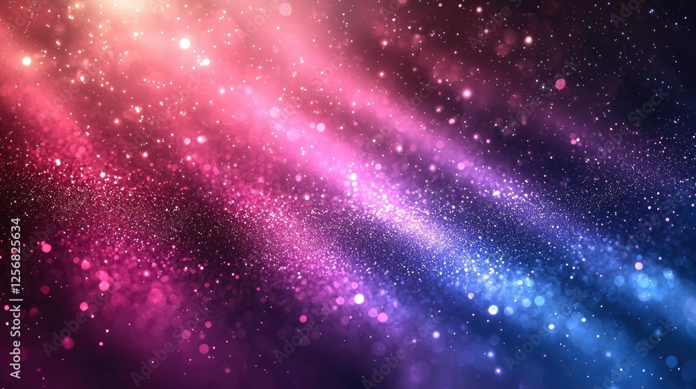 Fototapeta premium Abstract Pink Blue Sparkle Galaxy Background