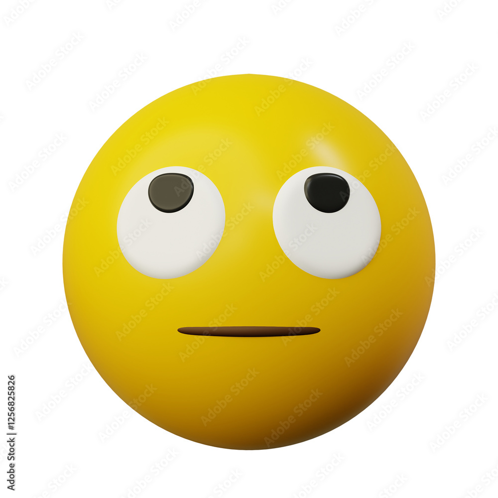 3d Emoticon Rolling Eyes Up Face Yellow Ball Emoticon Emoji or Smiley 3d Emoticon Rolling Eyes Up Face Yellow Ball Emoticon Emoji or Smiley