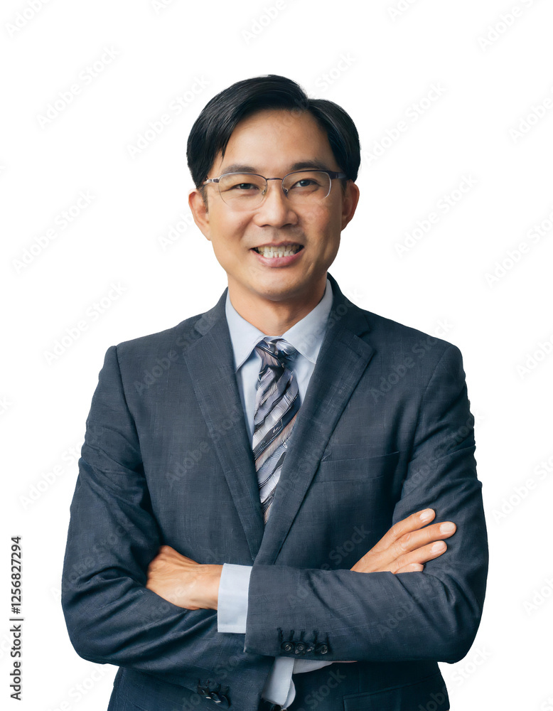 Portrait of only one Man. White Background. Portrait of only one Man. White Background.