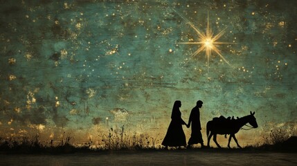Leinwandbilder Khaki The Star of Bethlehem: A Timeless Symbol of Faith and Hope  © Pixcellence
